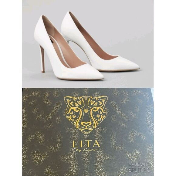 LITA by Ciara White Leather Stiletto Pumps Shoes